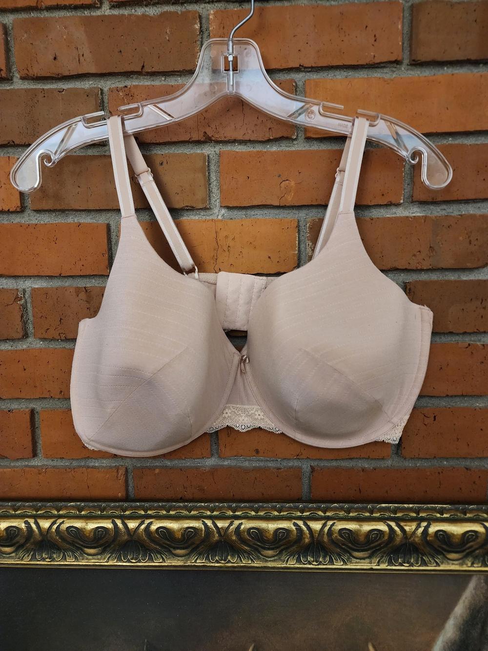 Adore Me Light Blush Lace-Trim Underwire Bra 42DDD